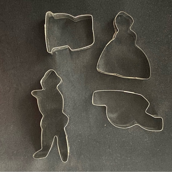 1776 Metal Cookie Cutters, Set of 4, Vintage from Bicentennial NIB Patriotic - Picture 3 of 3